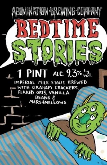 Bedtime Stories 9.3%, Abomination Brewing Company, United States