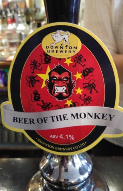 Beer Of The Monkey 4.1%, Downton Brewery, England
