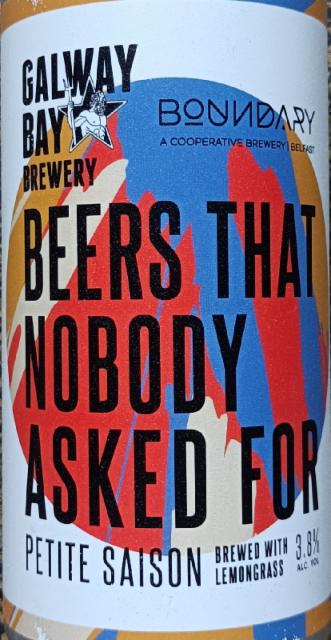 beers that nobody asked for 3.8%, Galway Bay Brewery, Ireland
