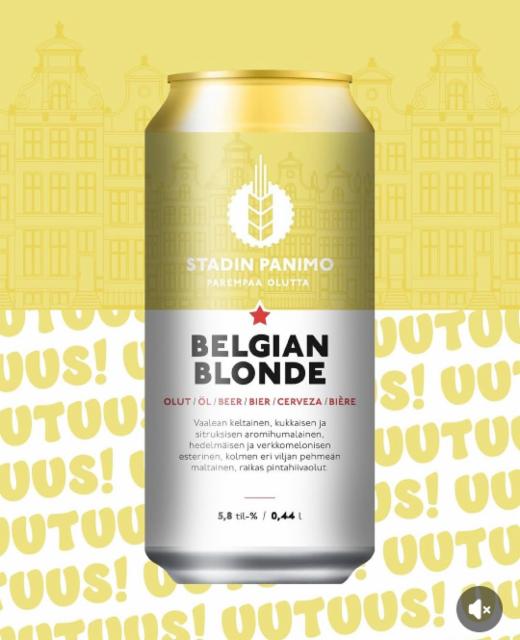 Belgian Blonde 5.8%, Stadin Panimo, Finland