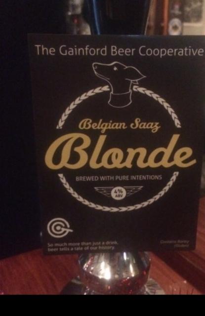Belgian Saaz Blonde 4.0%, The Gainford Beer Cooperative, England