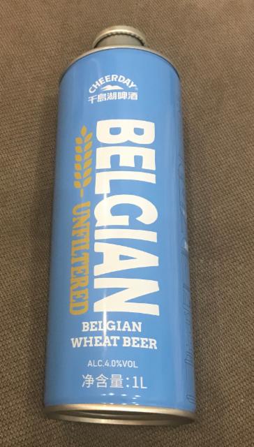 Belgian wheat beer 4.0%, Hangzhou Qiandaohu Beer Co. / Cheerday Brewery / 千岛湖, China