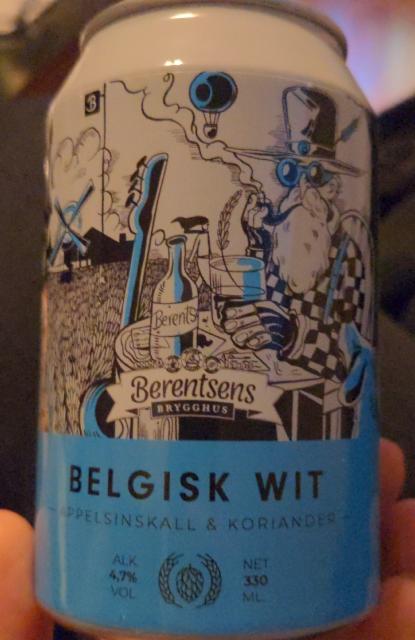 Belgisk wit med appelsinskall 4.7%, Berentsens Brygghus, Norway