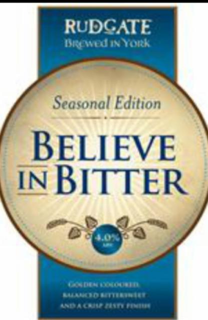 Believe In Bitter 4.0%, Rudgate Brewery, England