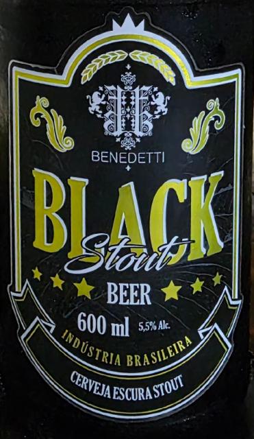 Benedetti Black Stout 5.5%, Cervejaria Dortmund, Brazil