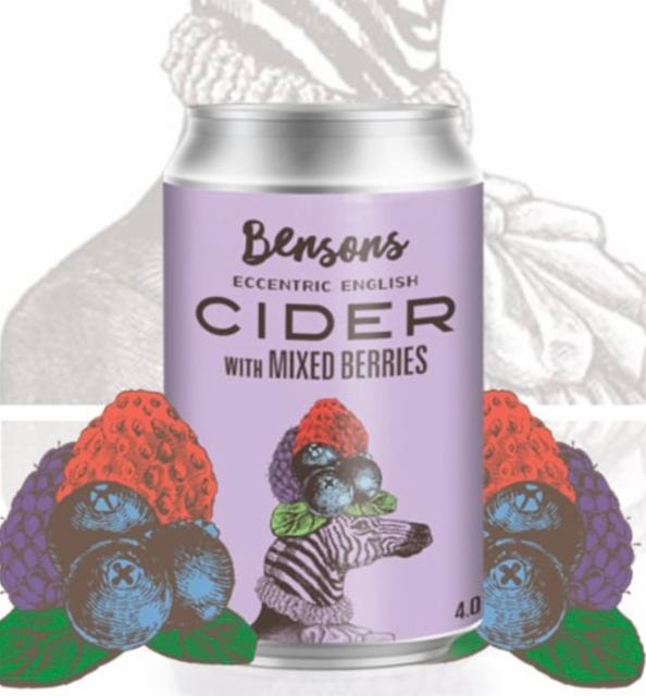 Bensons Eccentric English Cider - Mixed Berries 4.0%, Bensons the Juicers, England