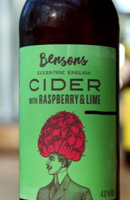 Bensons Eccentric English Cider - Raspberry and Lime 4.0%, Bensons the Juicers, England