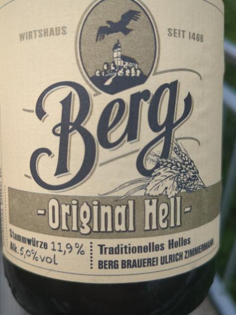 Berg Original Hell, Berg Brauerei Ulrich Zimmermann