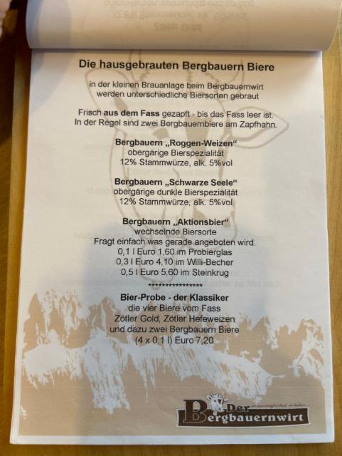 Bergbauern Roggen-Weizen 5.0%, Der Bergbauernwirt, Germany