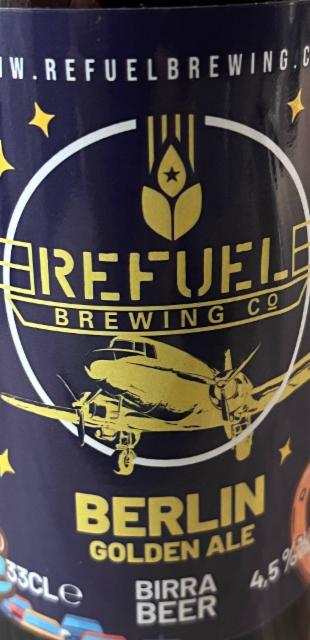Berlin golden ale 4.5%, Refuel Brewing Company, Italy