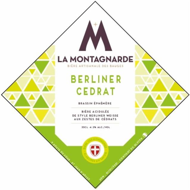 Berliner Cedrat 4.2%, Brasserie La Montagnarde, France
