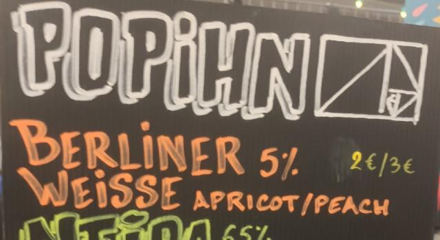 Berliner weisse Apricot peach 5.0%, Brasserie Popihn, France