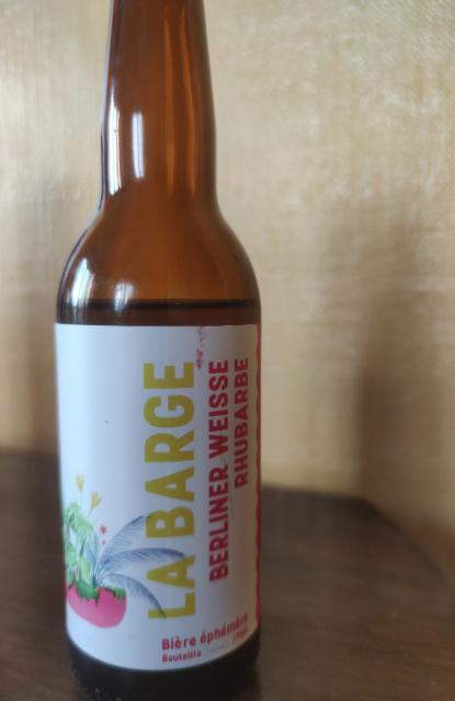 La Barge Berliner Weisse Rhubarbe 5.0%, Brasserie La Barge, France