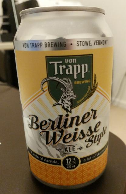 Berliner Weisse Style Ale 4.2%, Von Trapp Brewing, United States