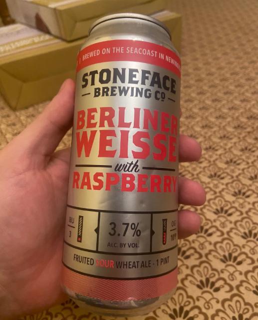 Berliner Weisse with Rasberry 3.7%, Stoneface Brewing Company, United States