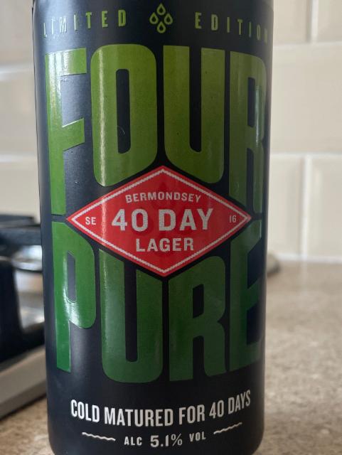 Bermondsey 40 Day Lager 5.1%, Fourpure Brewing Co., England