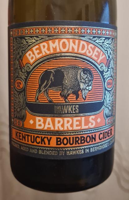Bermondsey Barrels Kentucky Bourbon Cider 8.0%, Hawkes, England