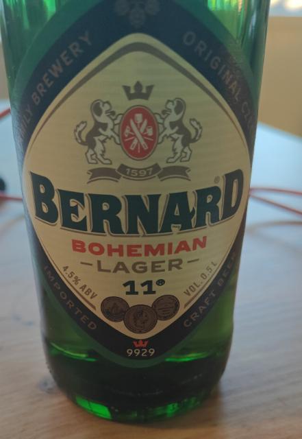 bernard bohemian lager 4.5%, Bernard Family Brewery / Rodinný Pivovar Bernard, Czech Republic