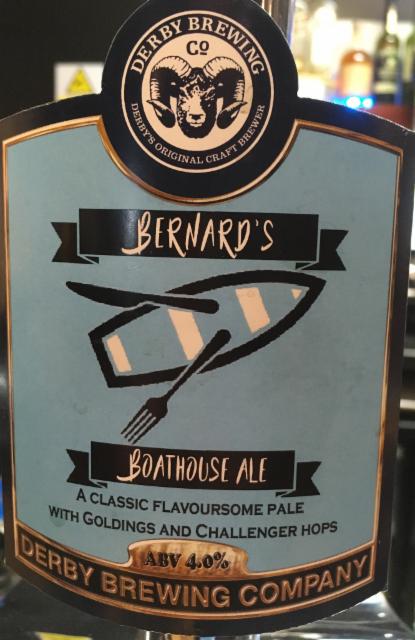 Bernard's Boathouse Ale 4.0%, Derby Brewing, England