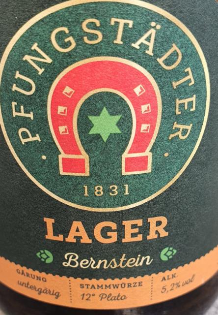 Bernstein Lager Pfungstäder 5.2%, Pfungstädter Privatbrauerei, Germany