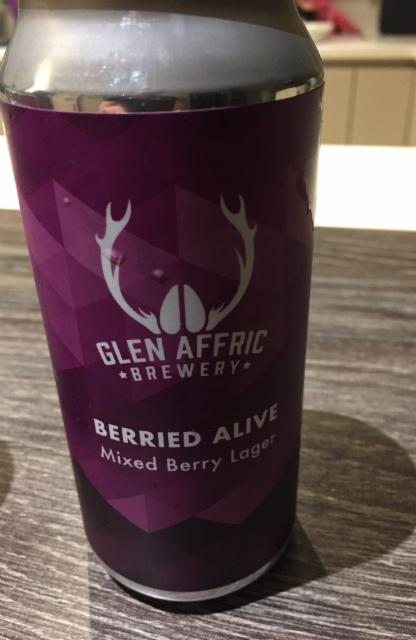 Berried Alive Lager 4.4%, Glen Affric Brewery, England