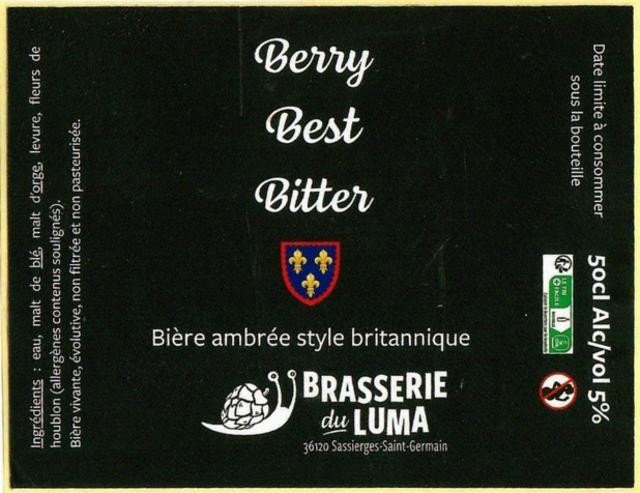 Berry Best Bitter 5.0%, Brasserie Du Luma, France