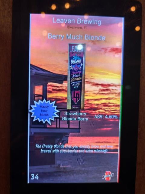 Berry Much Blonde 4.6%, Leaven Brewing, United States