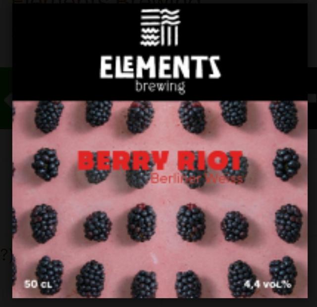 Berry riot 4.4%, Elements Brewing, France