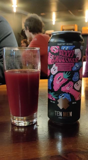 Berry Smoothie: Marshmallow, Blueberry, Raspberry (MBR) 7.5%, Ten Men Brewery, Ukraine