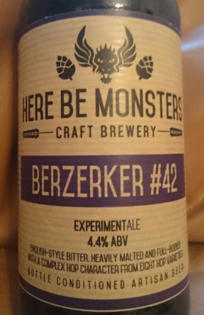 Berzerker #42 4.4%, Here Be Monsters Craft Brewery, England