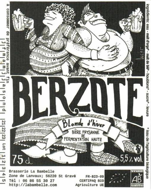 Berzote 5.5%, Brasserie La Bambelle, France