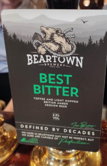 Best Bitter 3.7%, Beartown Brewery, England