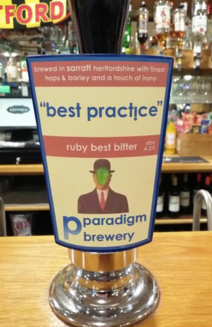 Best Practice 4.3%, Paradigm Brewery, England