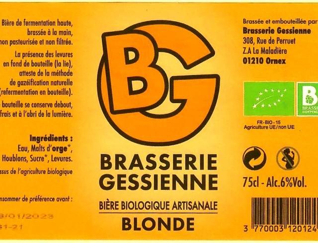 BG Blonde, Brasserie Gessienne