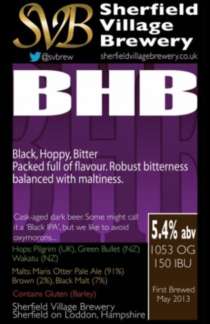 BHB 5.4%, Sherfield Village Brewery, England