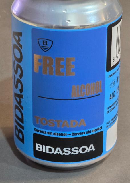 bidassoa free alcohol 0.4%, Bidassoa Basque Brewery, Spain