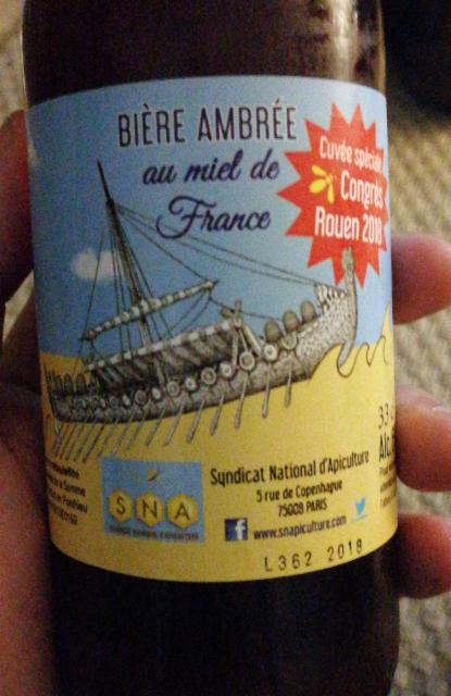 Bière Ambrée Au Miel De France 6.0%, Brasserie De La Somme, France