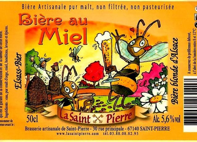 Bière Au Miel 5.6%, Brasserie La Saint-Pierre, France