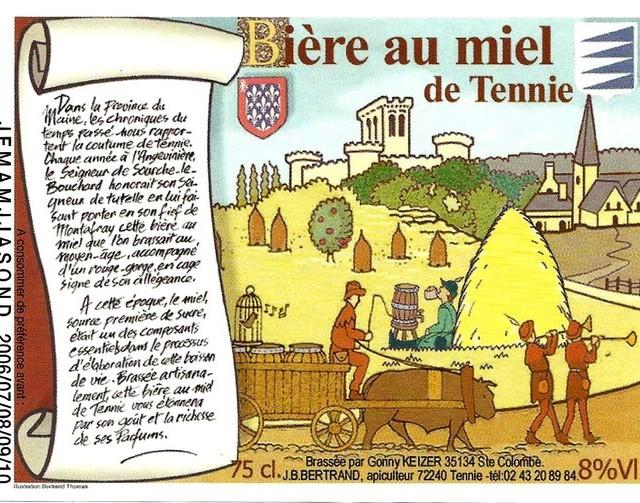 Bière Au Miel De Tennie 8.0%, Brasserie Sainte Colombe, France