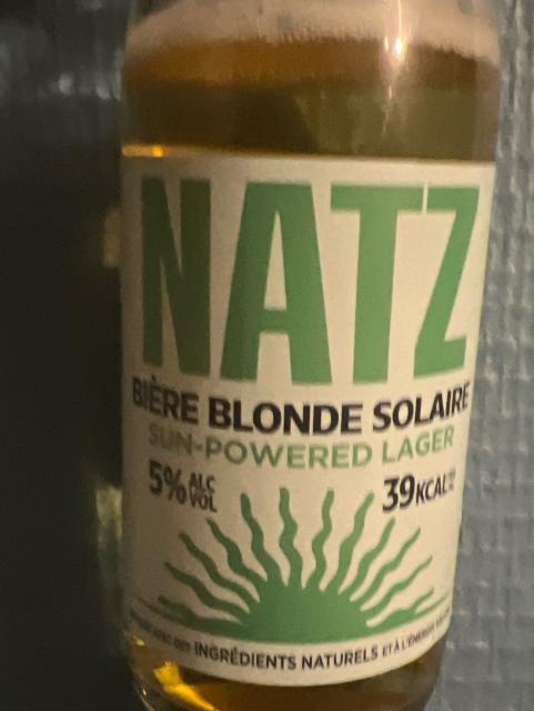 Bière blonde solaire, Natz