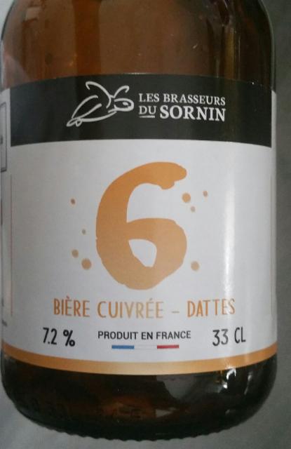 6 Bière Cuivrée Dattes 7.2%, Les Brasseurs Du Sornin, France