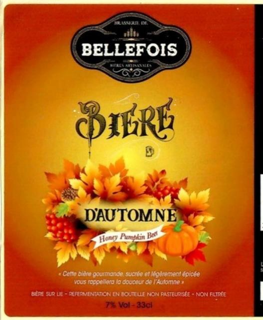 Bière D'Automne 7.0%, Brasserie De Bellefois, France