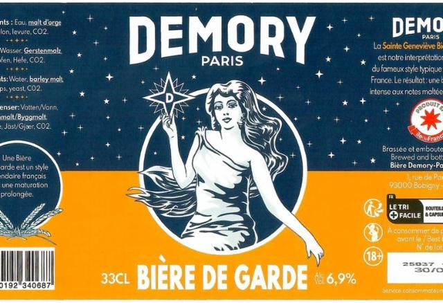Bière De Garde 6.9%, Demory Paris, France