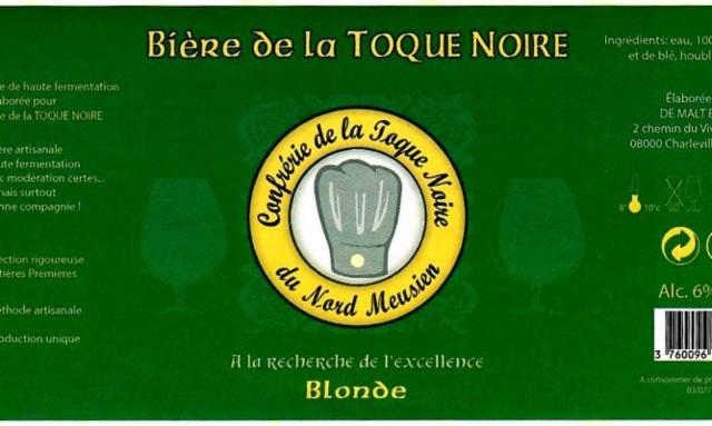 Bière De La Toque Noire Blonde 6.0%, De Malt Et D'O (Ex PBA) [Closed], France