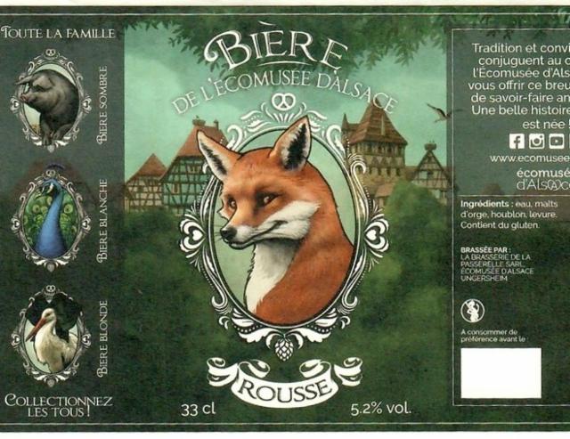 Bière De L'Écomusée D'Alsace Rousse 5.2%, La Passerelle (Restaurant La Flamme), France