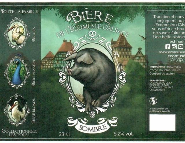 Bière De L'Écomusée D'Alsace Sombre 6.2%, La Passerelle (Restaurant La Flamme), France