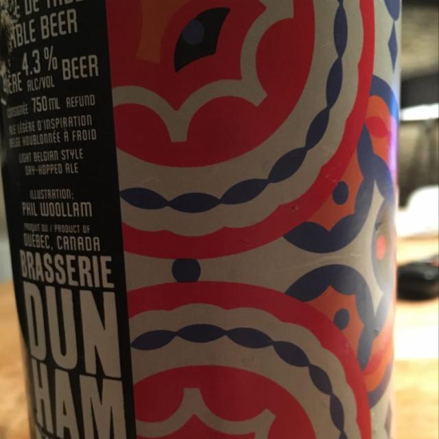 Dunham Bière de Table 4.3%, Brasserie Dunham, Canada