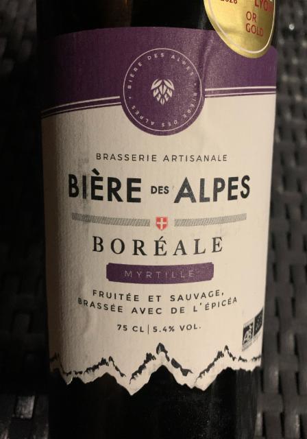 Bière des alpes - boréale Myrtille 5.4%, Les Brasseurs Savoyards, France
