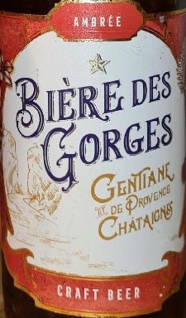 biere des gorges - Ambrée Gentiane et Chataigne de Provence 6.2%, Brasserie Verdon (Bière Des Gorges), France