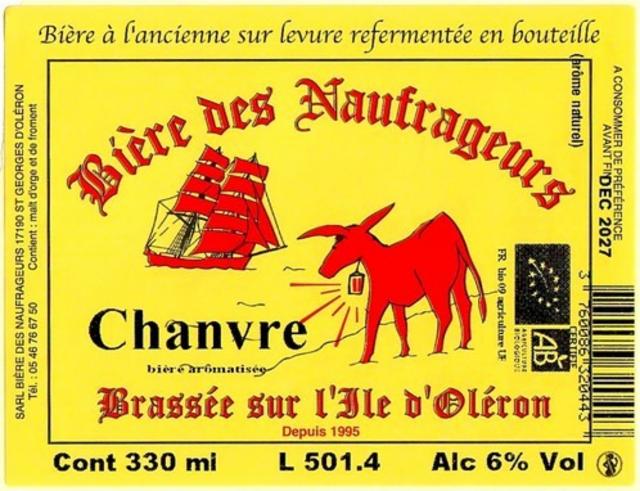 Bière Des Naufrageurs Chanvre 6.0%, Brasserie Des Naufrageurs, France